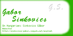 gabor sinkovics business card