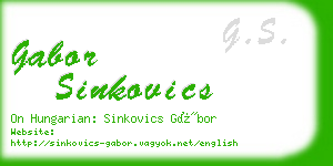 gabor sinkovics business card